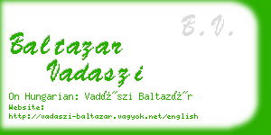 baltazar vadaszi business card